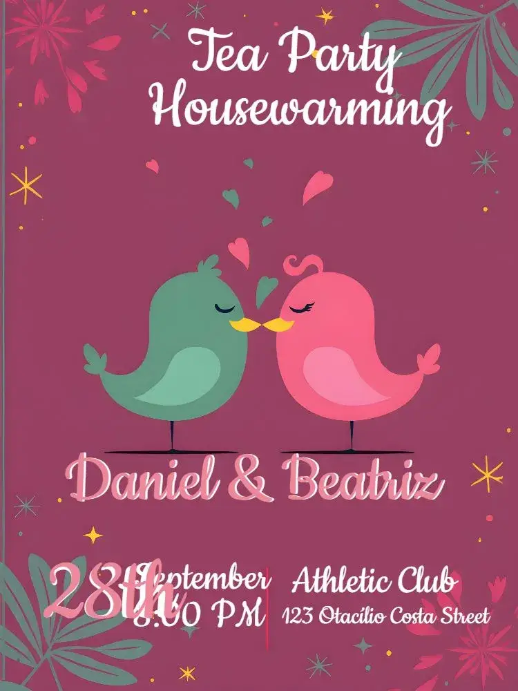 Housewarming Tea with Friends invitation