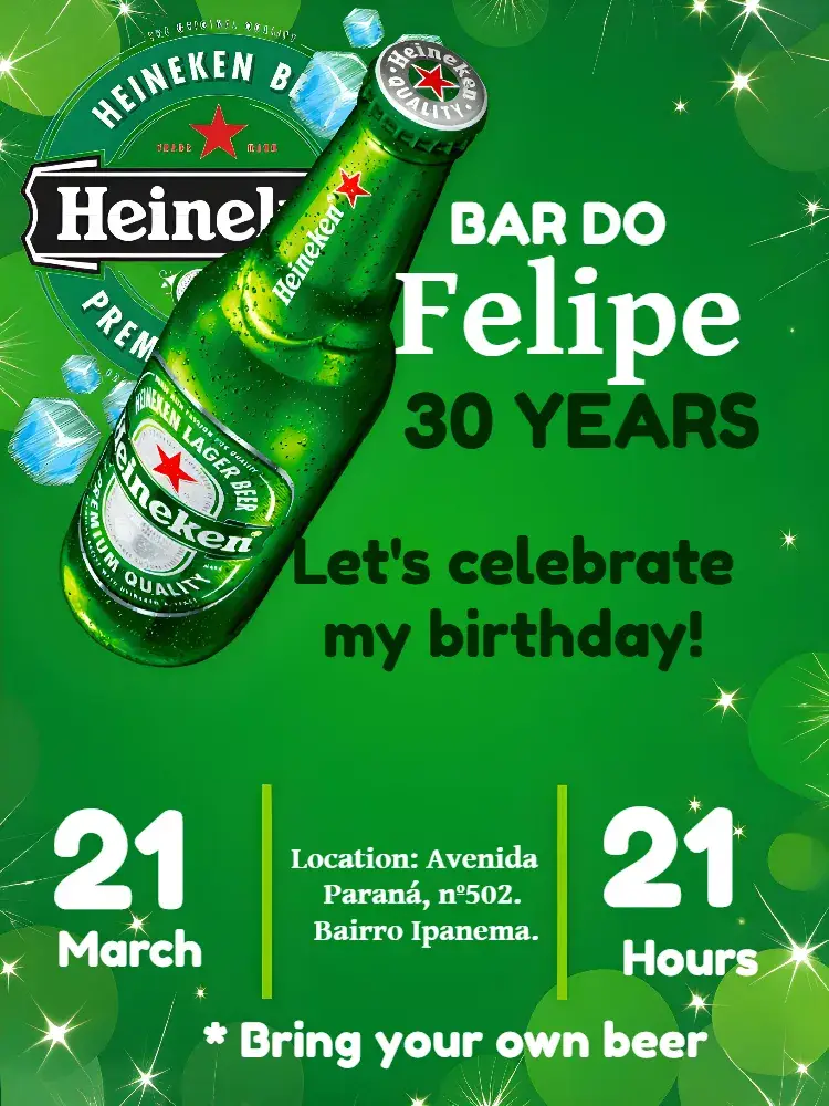 Heineken Drink invitation