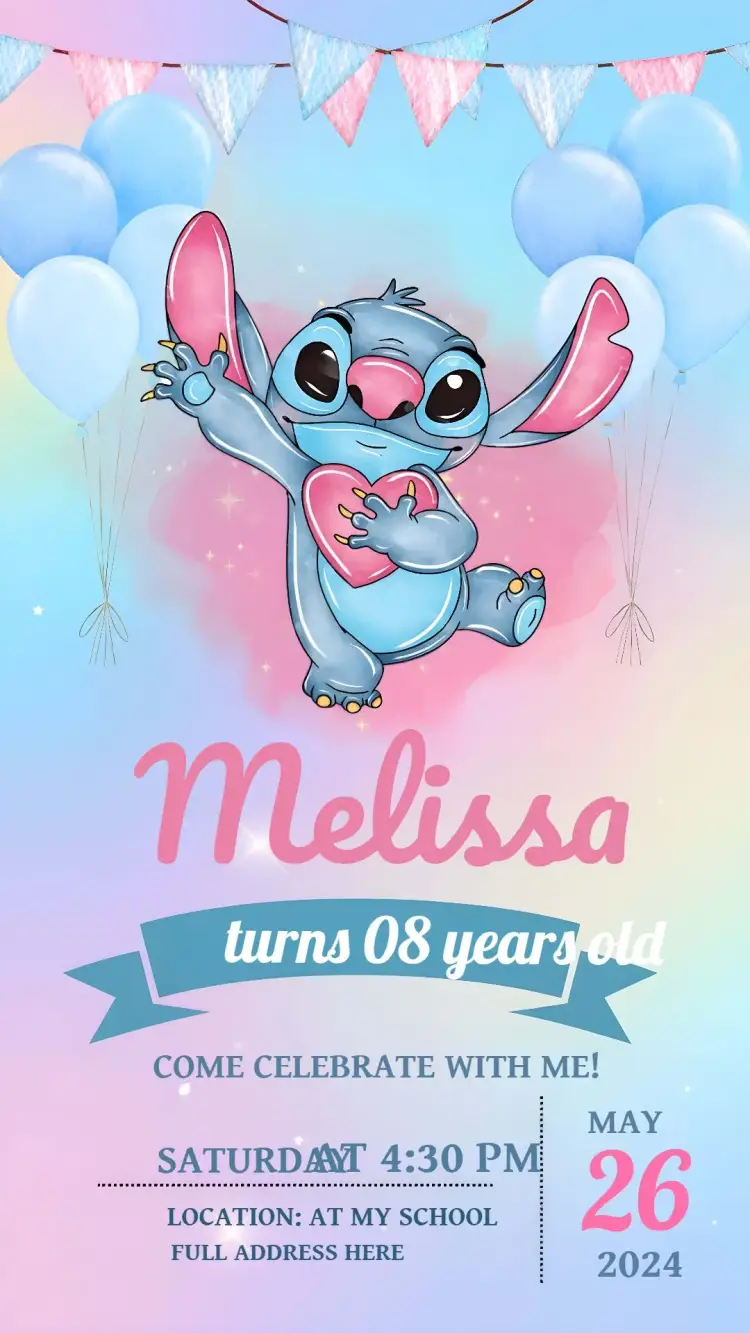 Stitch Drawing invitation