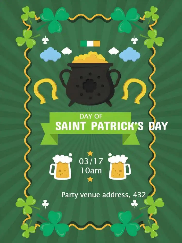Saint Patrick's Green Day invitation