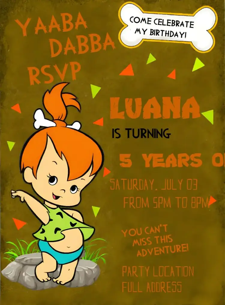 Pedrita Orange invitation