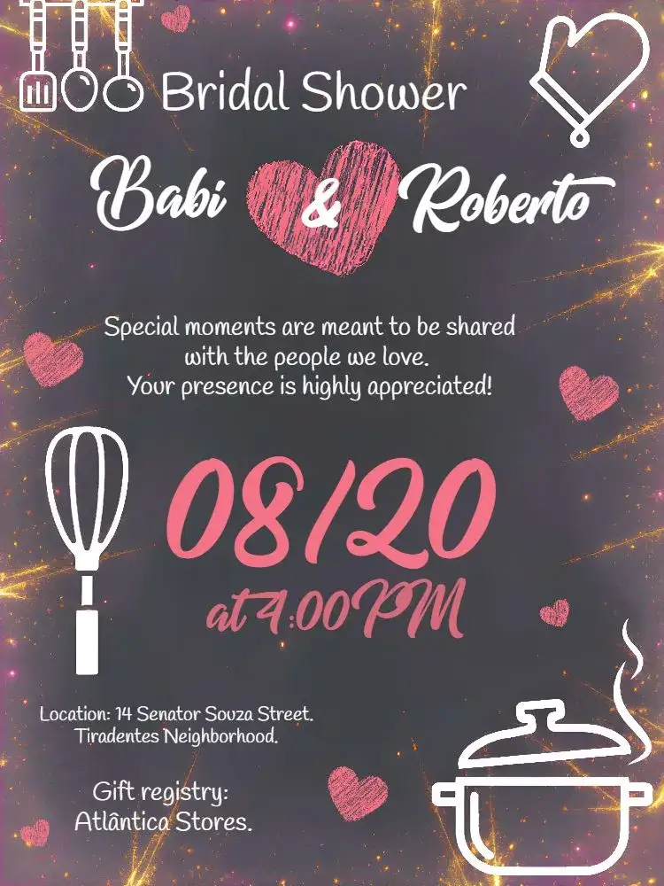 Invitation Bridal Shower Items – Bridal Shower theme chalkboard, modern, delicate, fun, kitchen, minimalist
