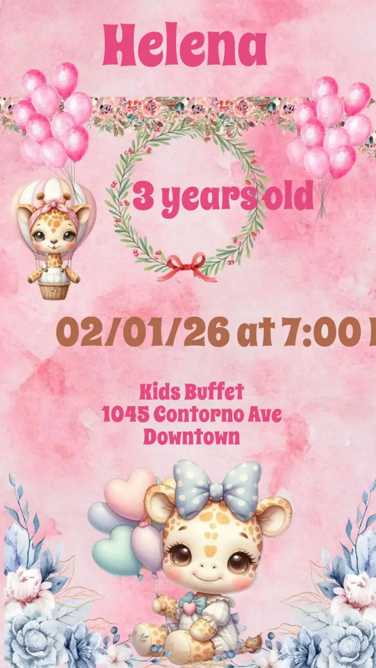 Little Giraffe invitation