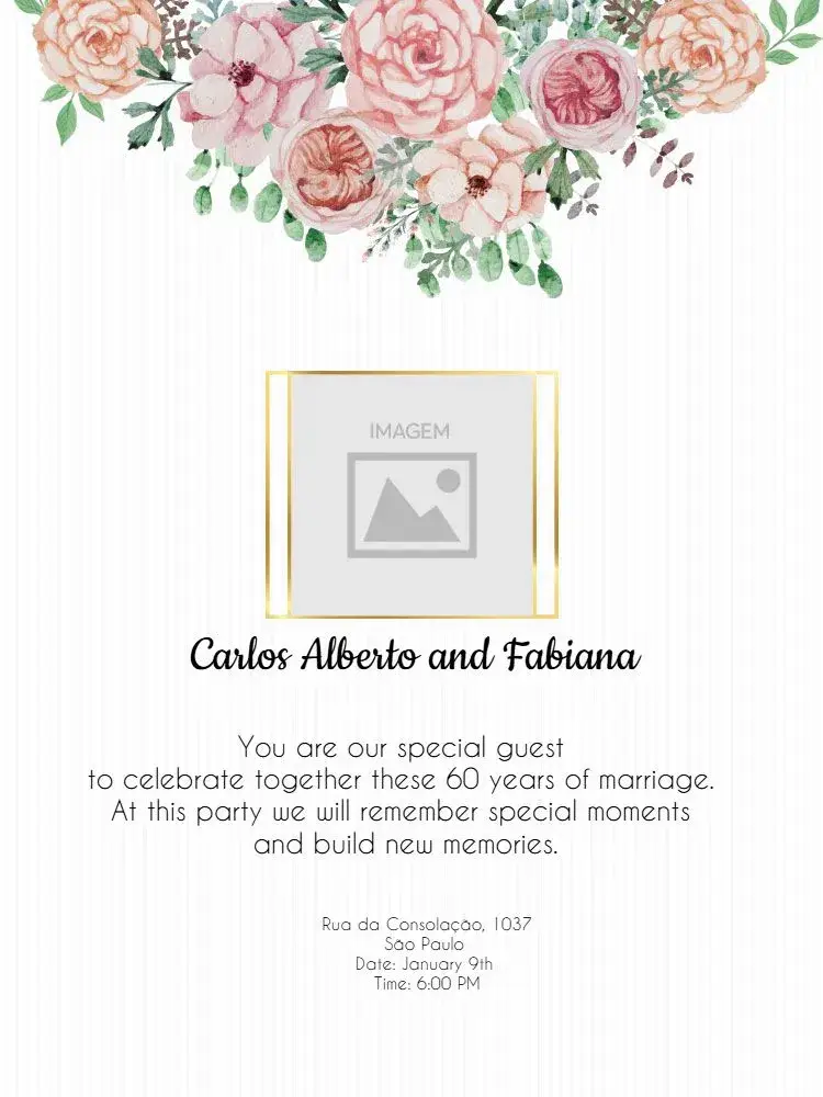 Diamond Anniversary Online invitation