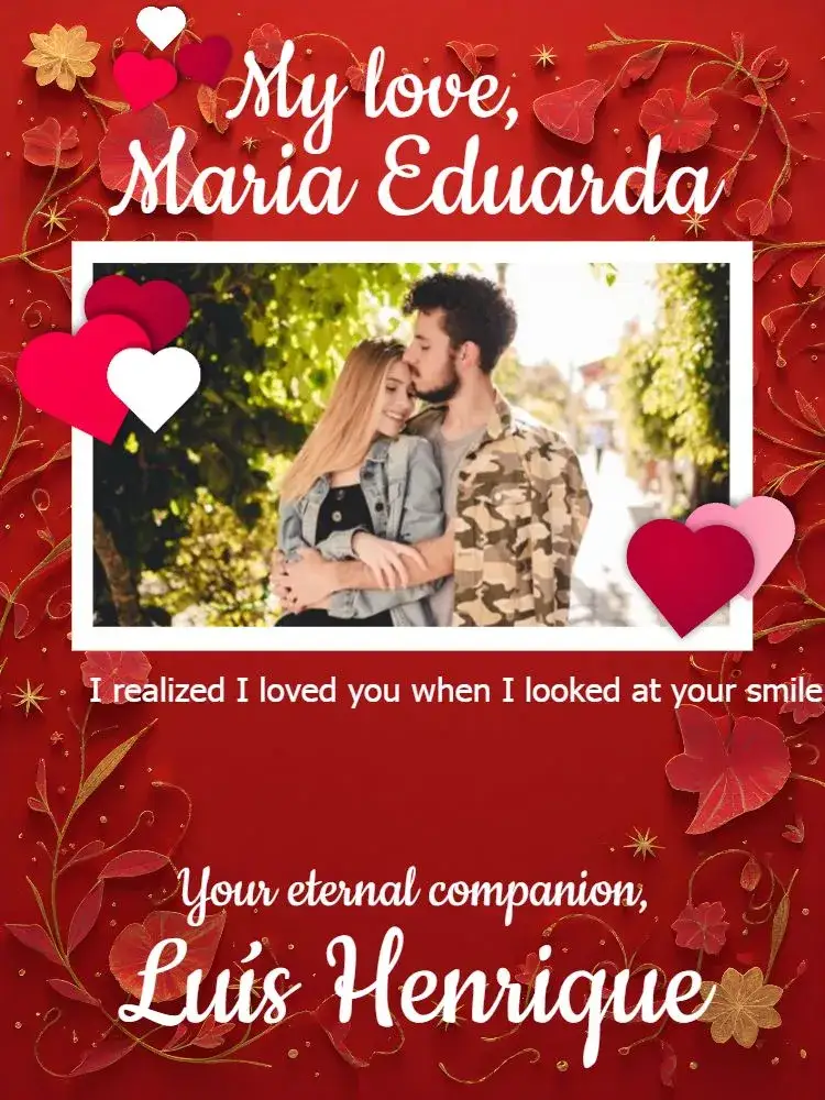 Invitation Valentine's Day Card With Photo Greetings – Commemorative Dates theme romantic, vibrant, minimalist, modern, colorful