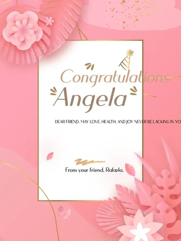 Feminine Floral Celebration Card invitation
