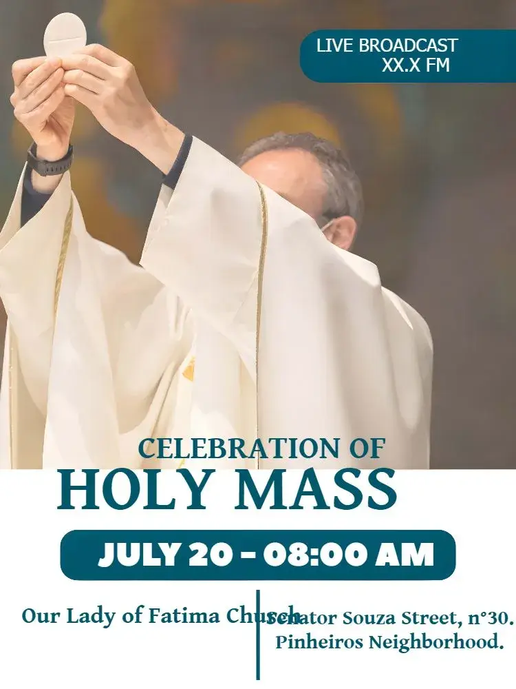 Digital Church Santa Mass Pamphlet invitation