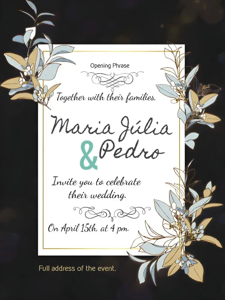 Provencal Floral Wedding invitation