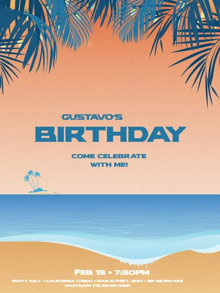 Summer Beach Gathering invitation