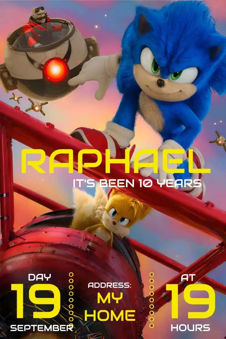 Sonic Sega invitation