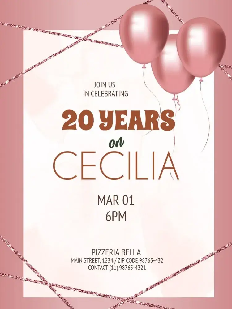 20 Years Balçoes Pena invitation