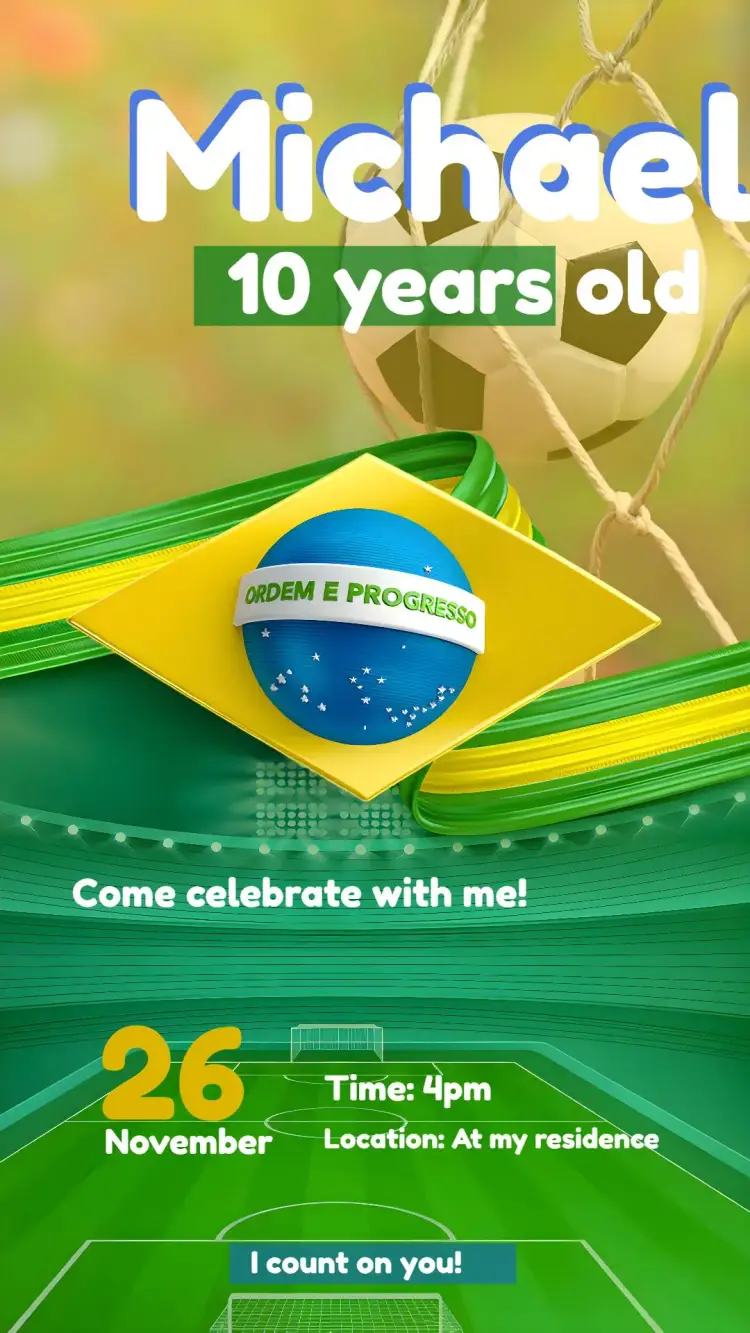 Soccer Brazil invitation