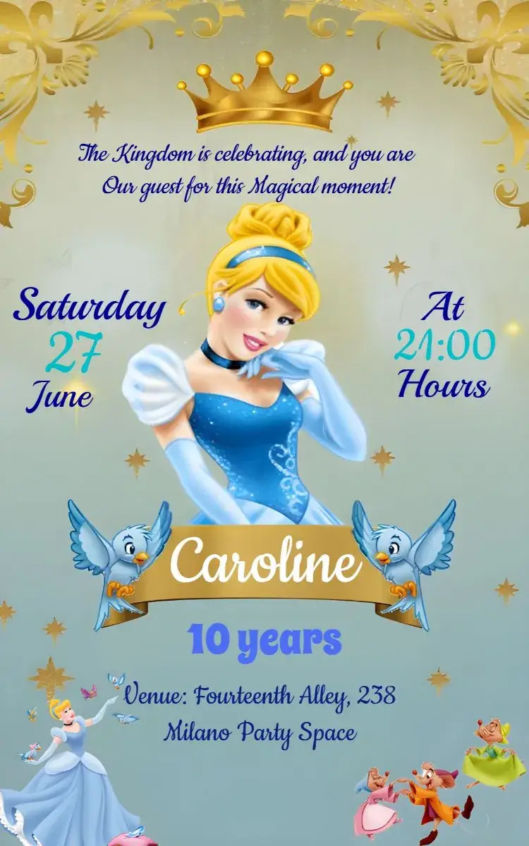 Cinderella Party invitation