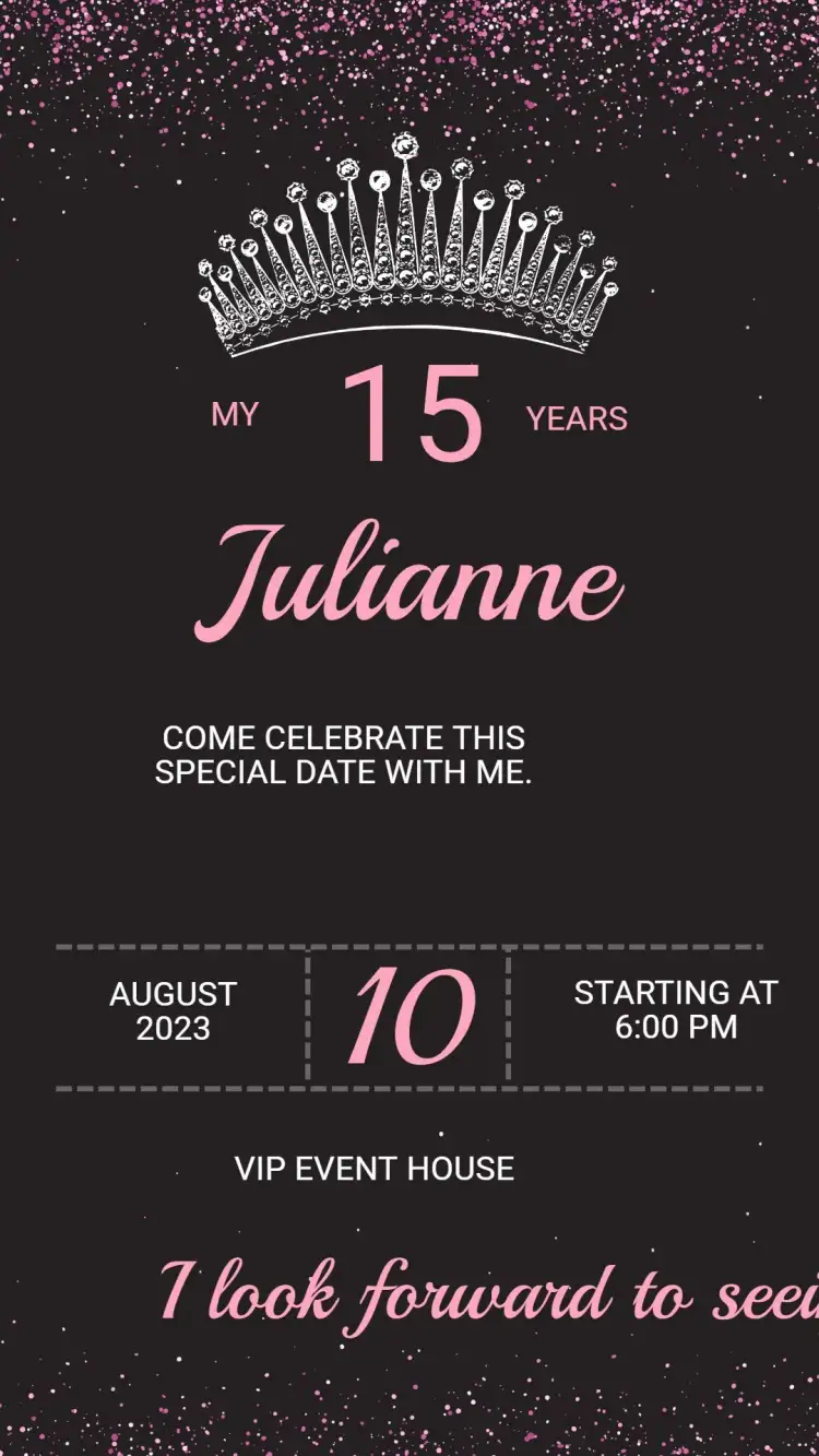 Invitation Elegant 15th Birthday Invitation – Sweet 15 theme elegant, modern, golden, minimalist, glamorous, romantic