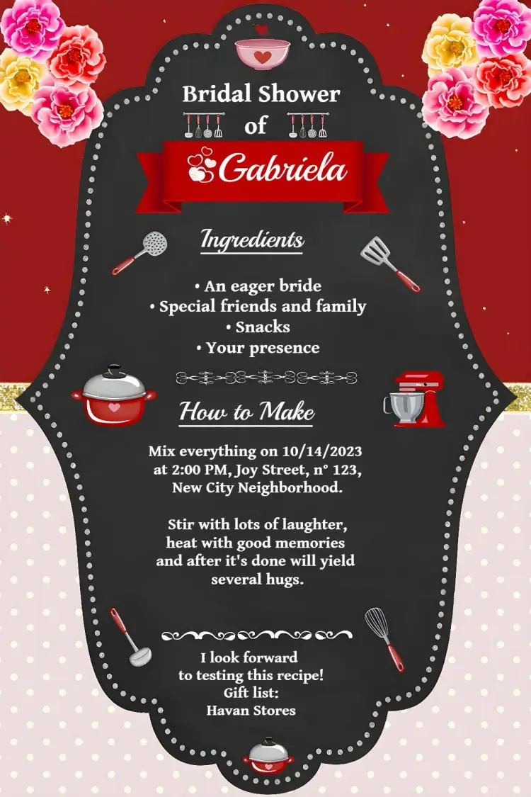 Bridal Shower Polka Dot invitation