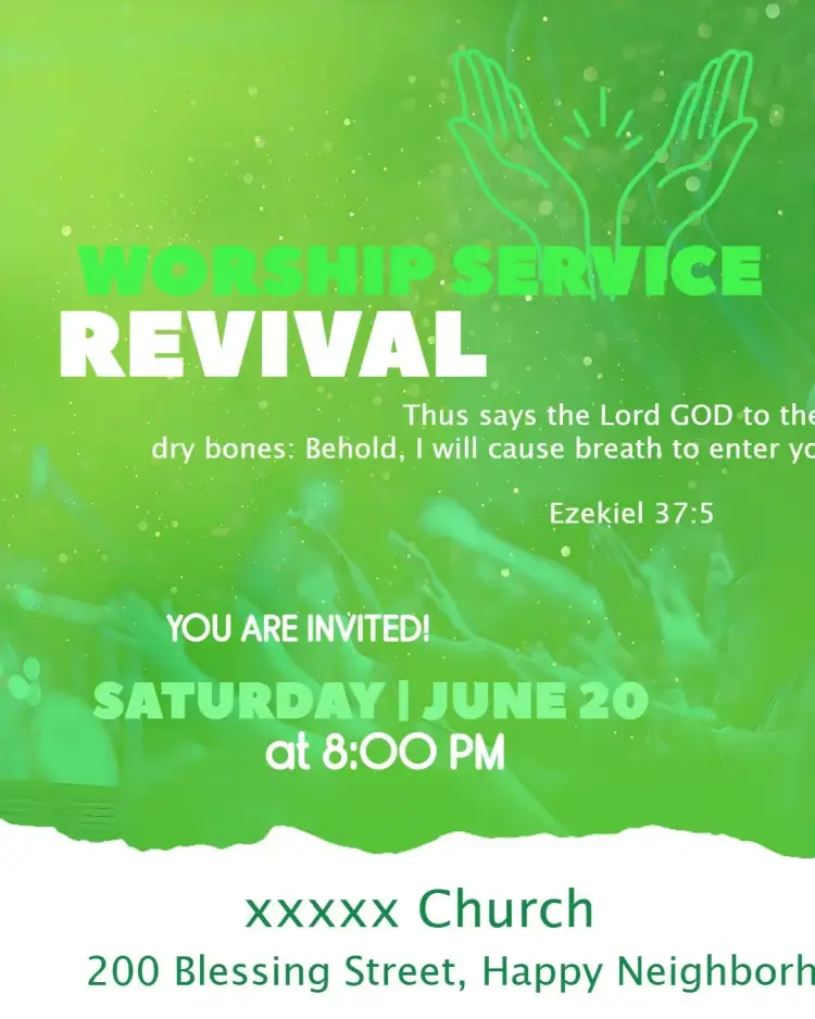 Invitation Art For Revival Worship Gospel Church – Baptism theme modern, gospel, colorful, spiritual, vibrant