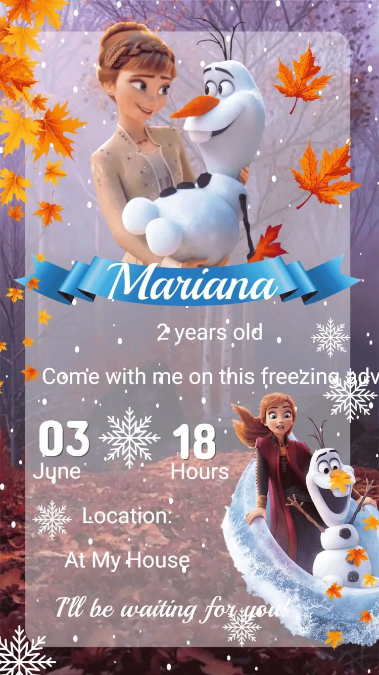 Frozen Ana Birthday Invitation