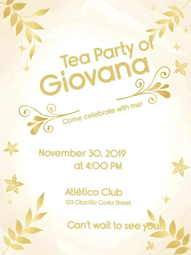 Bridal Shower Tea invitation