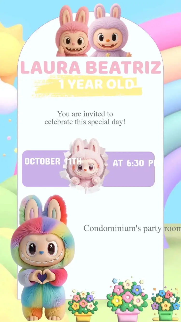 Labubu Birthday Invitation