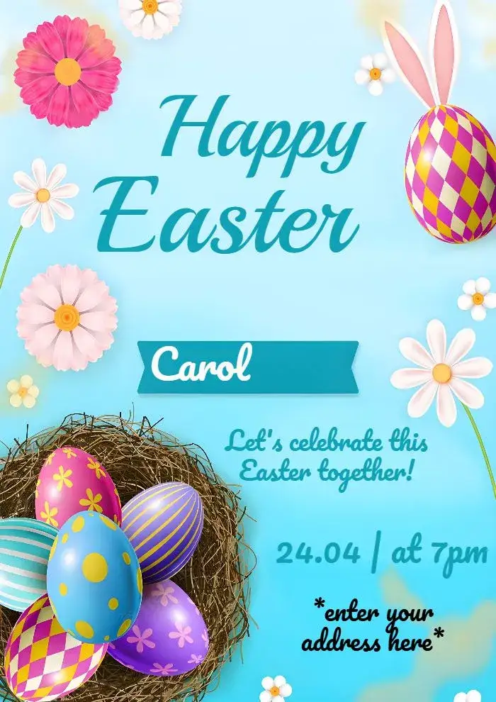 Invitation Easter Chocolate – Commemorative Dates theme colorful, fun, playful, chocolatey, Easter eggs, pastel