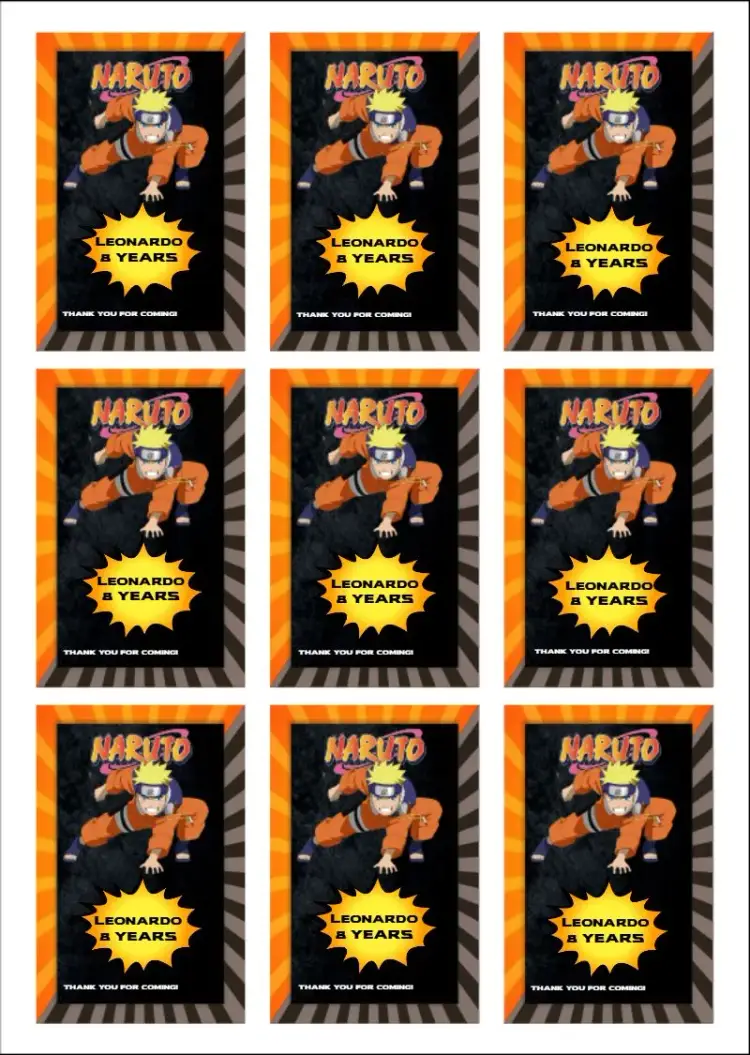 Naruto Tag Logo invitation