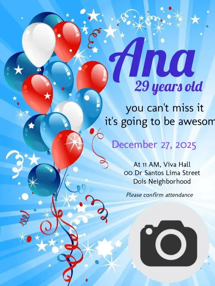 Invitation Party Balloons To Edit Online – Kids' Birthday Party theme colorful, fun-filled, summery, childish, cheerful, vivid