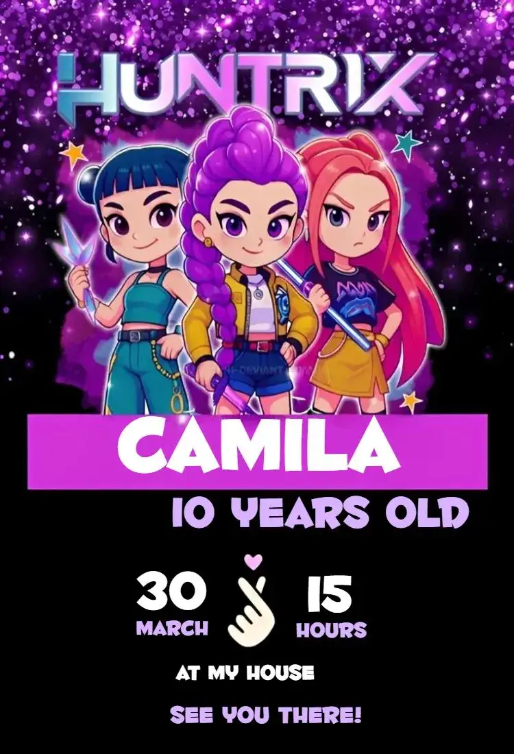 Invitation Warriors of Kpop 19 – Birthday theme colorful, modern, youthful, pop, fun