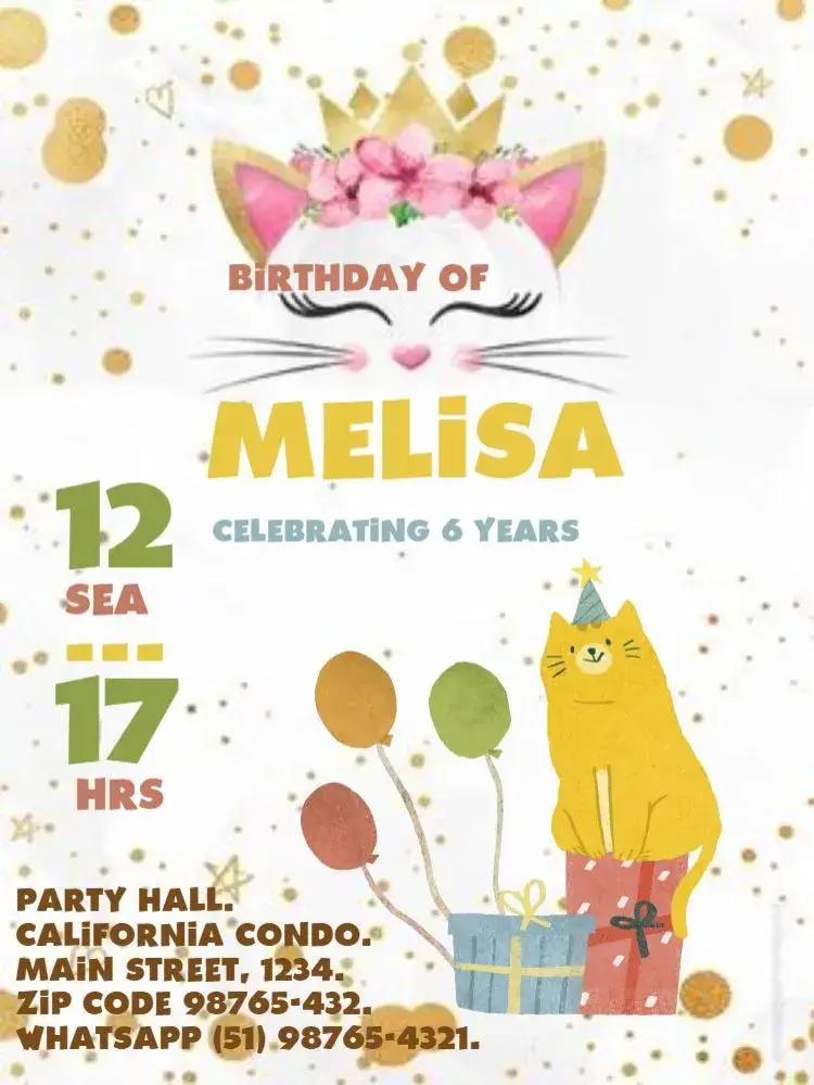 Playful Cat To Edit Meeting invitation