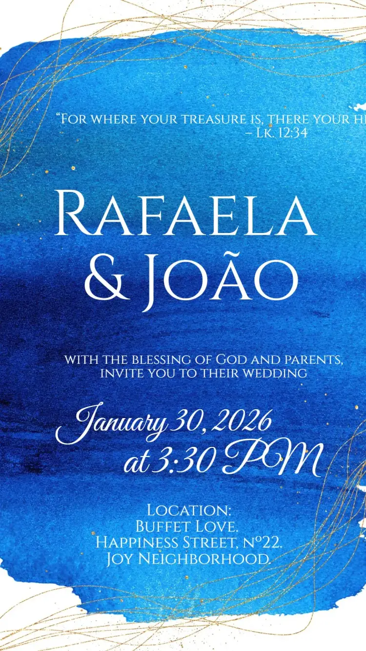 Blue Wedding invitation