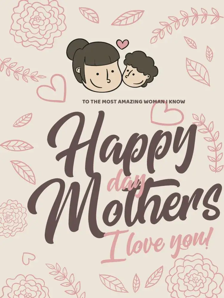 Invitation How to Make Creative Mother's Day Card Clear Heart – Card theme floral, light, delicate, modern, romantic, minimalist