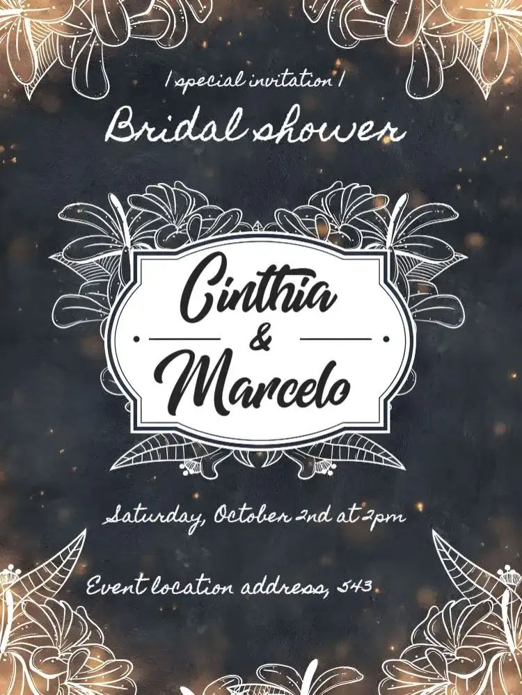 Bridal Shower - Chalkboard Blackboard Chalkboard