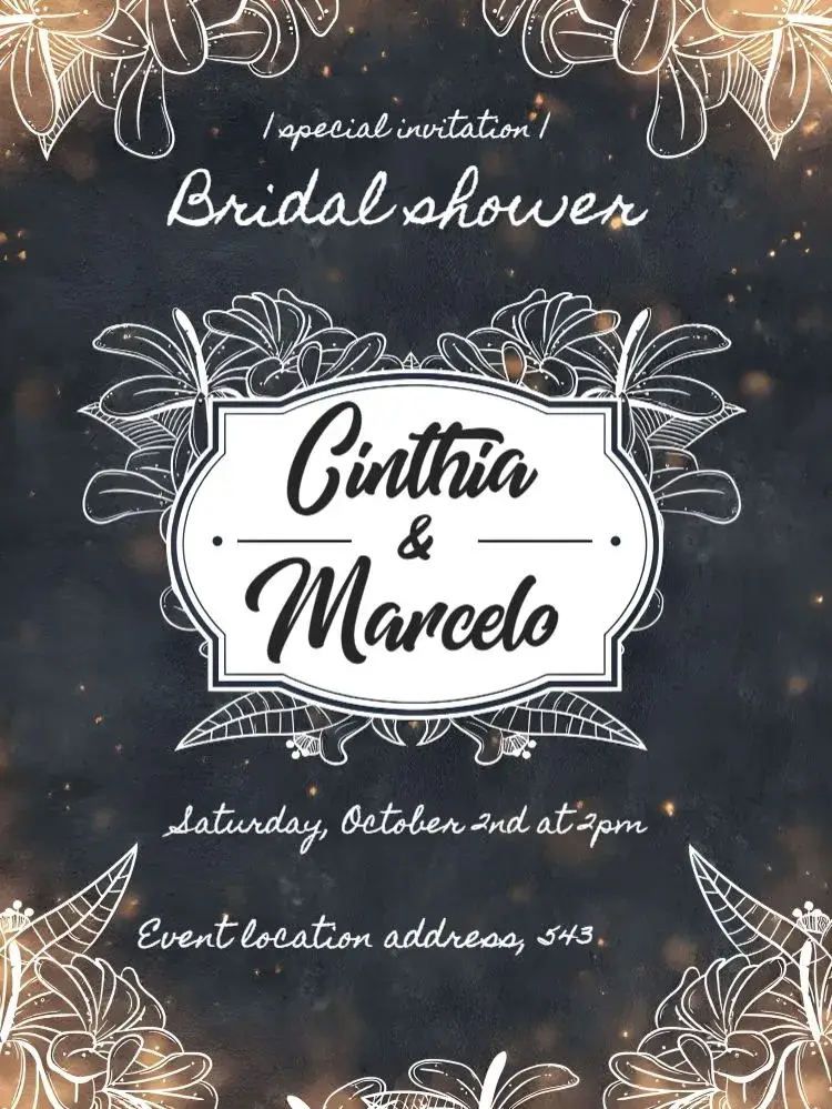 Bridal Shower - Chalkboard Blackboard Chalkboard invitation