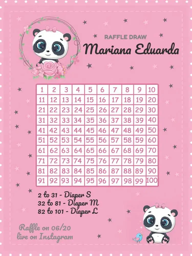Invitation Gray Panda Tea Raffle – Raffle Tea theme cute, minimalist, modern, gray and pink, playful, fun