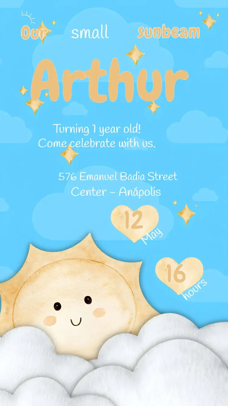 Sunshine Sunbeam invitation
