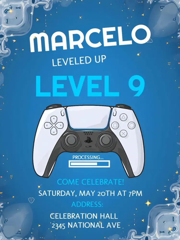 Playstation 4 Green invitation