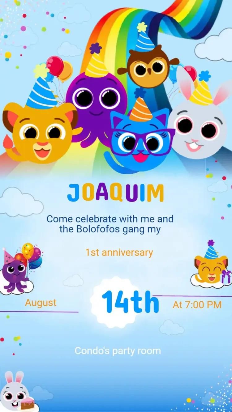 BOLOFOFOS Birthday Invitation