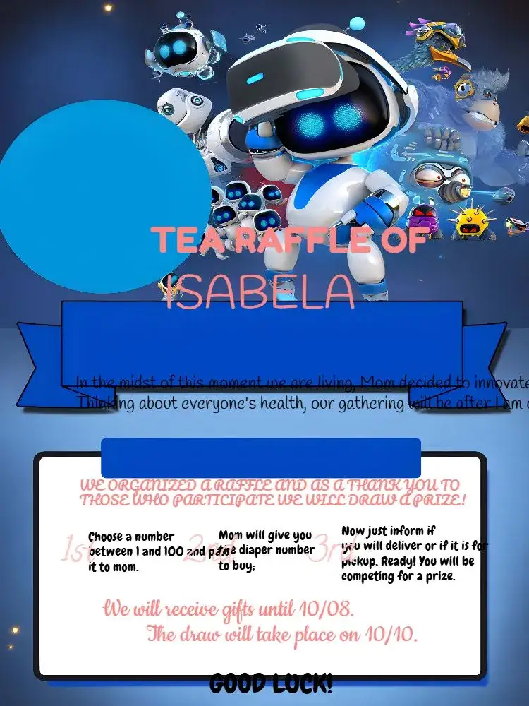 Invitation Tea Raffle Little Pink Bear – Raffle Tea theme pink, white, playful, childish, delicate, cute