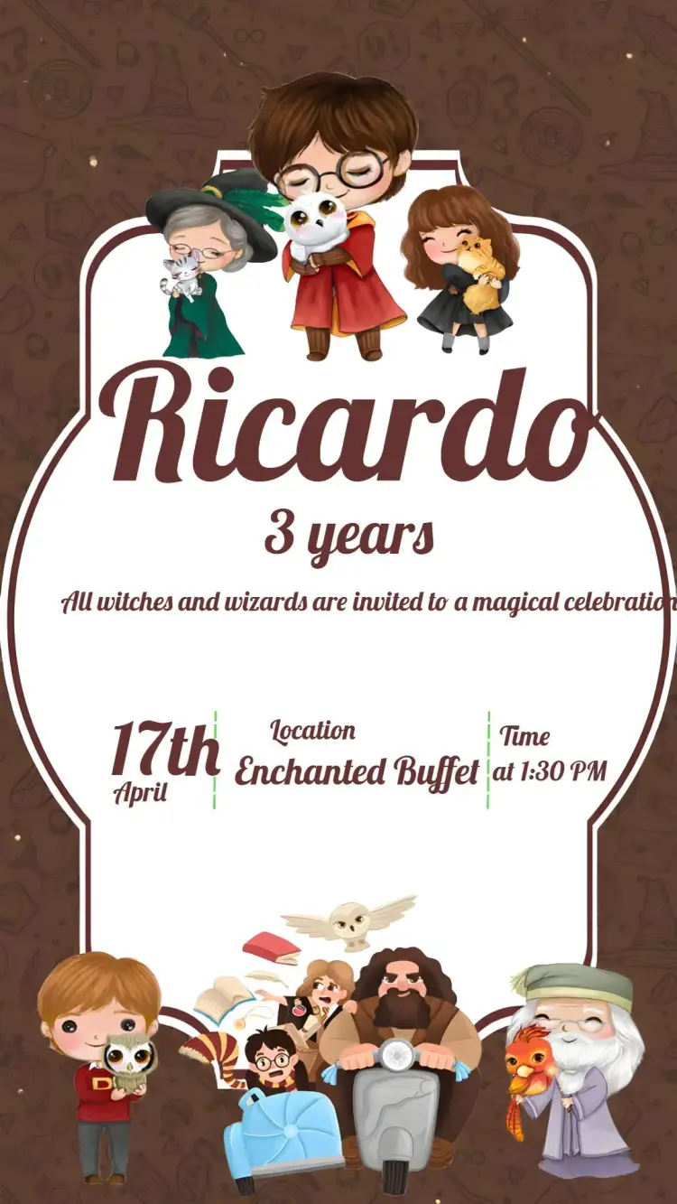 Harry Potter Movie invitation