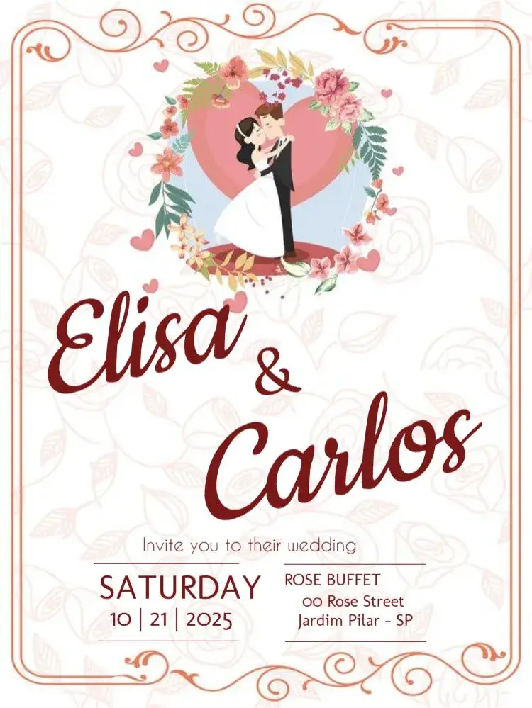Wedding With RSVP To Edit Photo invitation