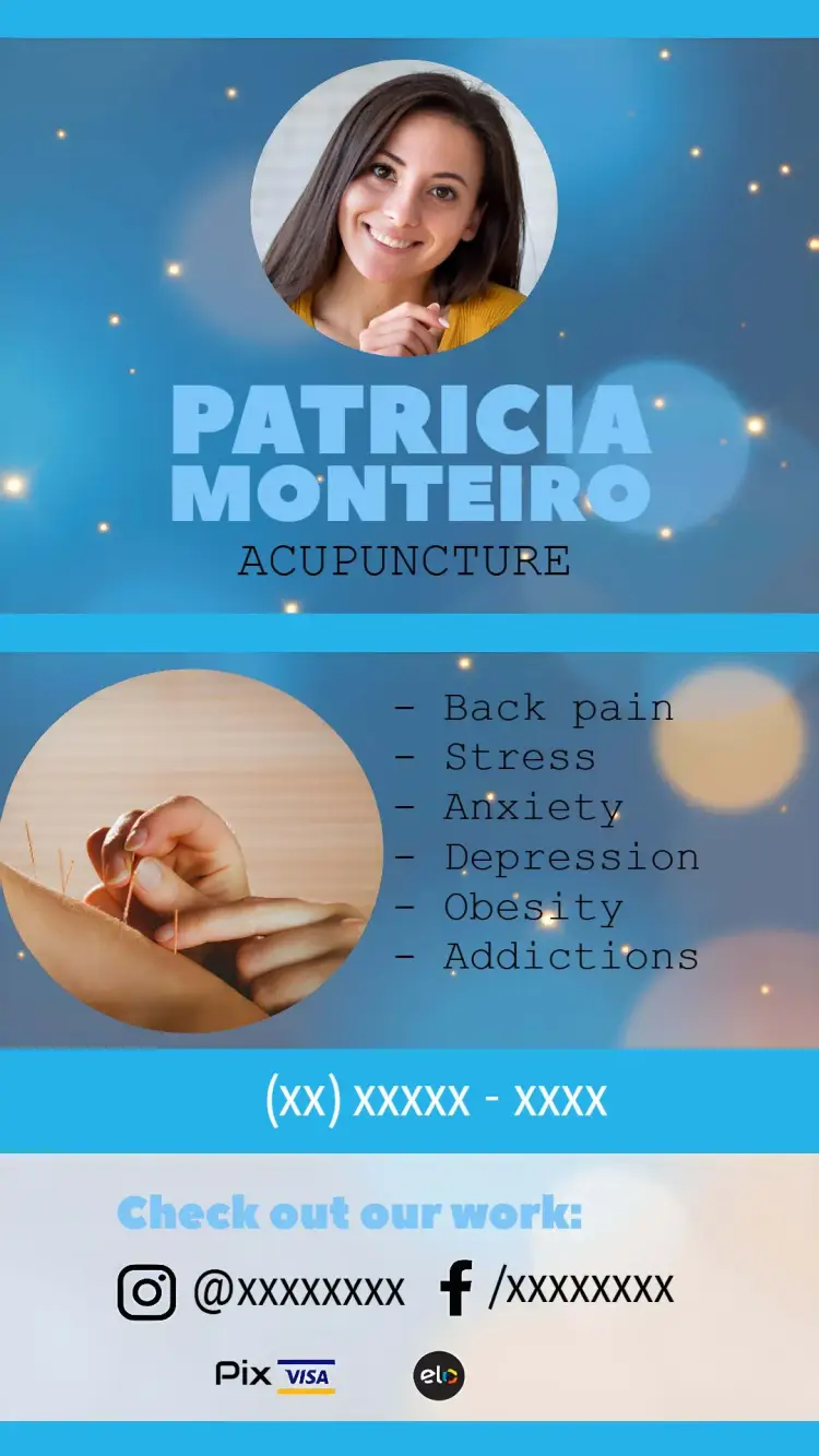 Business Card Acupuncture Card invitation