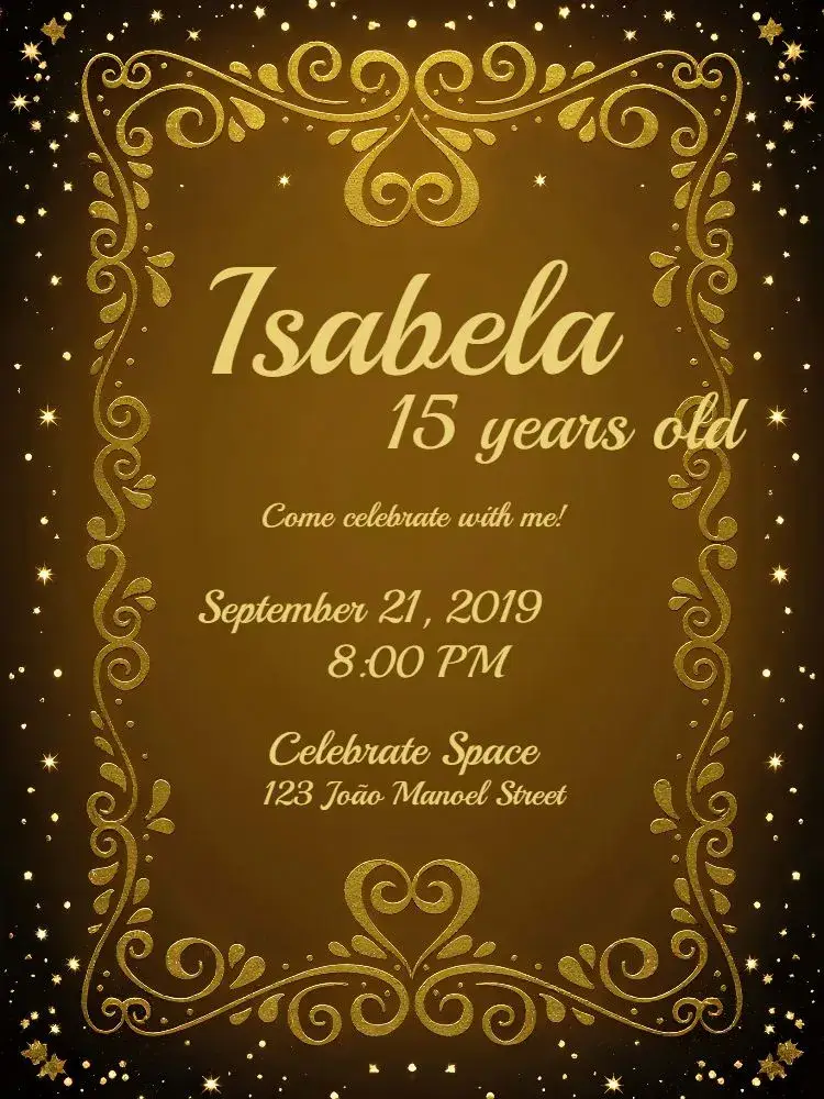 15th Golden Anniversary - Elegant Arabesques invitation