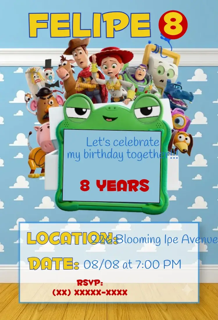 Toy Story 5 invitation