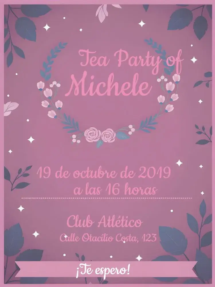 Invitación Despedida de soltera floral