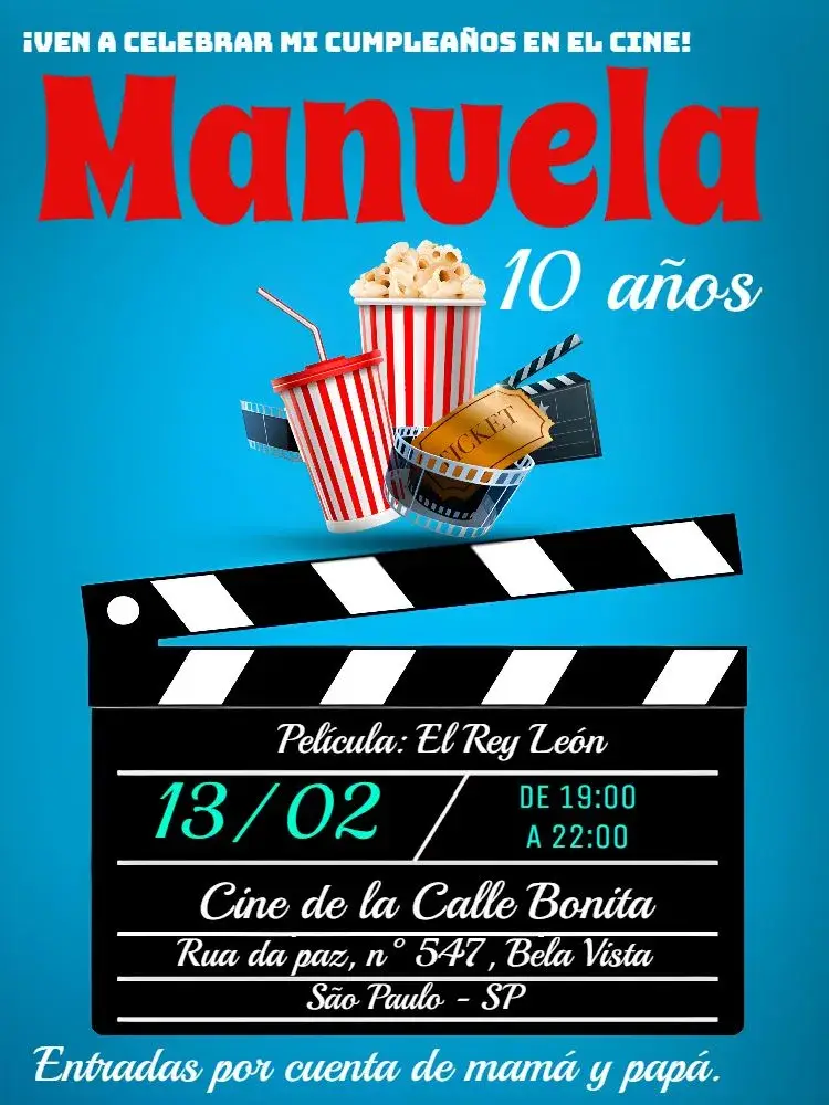 Invitación Cine Azul