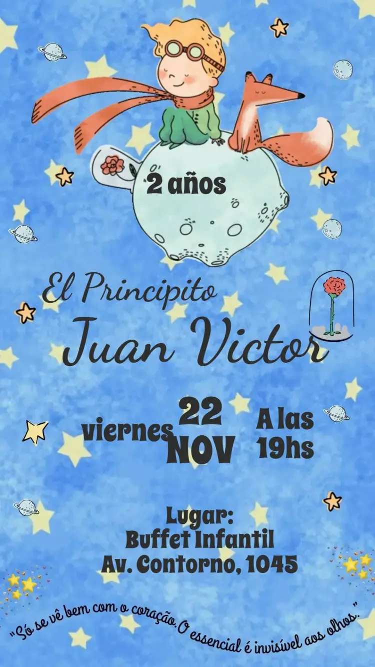 Invitación El Principito