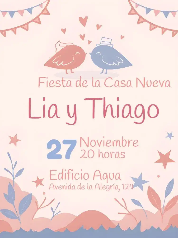 Invitación Despedida de Soltera en Casa – tema Despedida de Soltera floral, romántico, elegante, moderno, suave, vintage