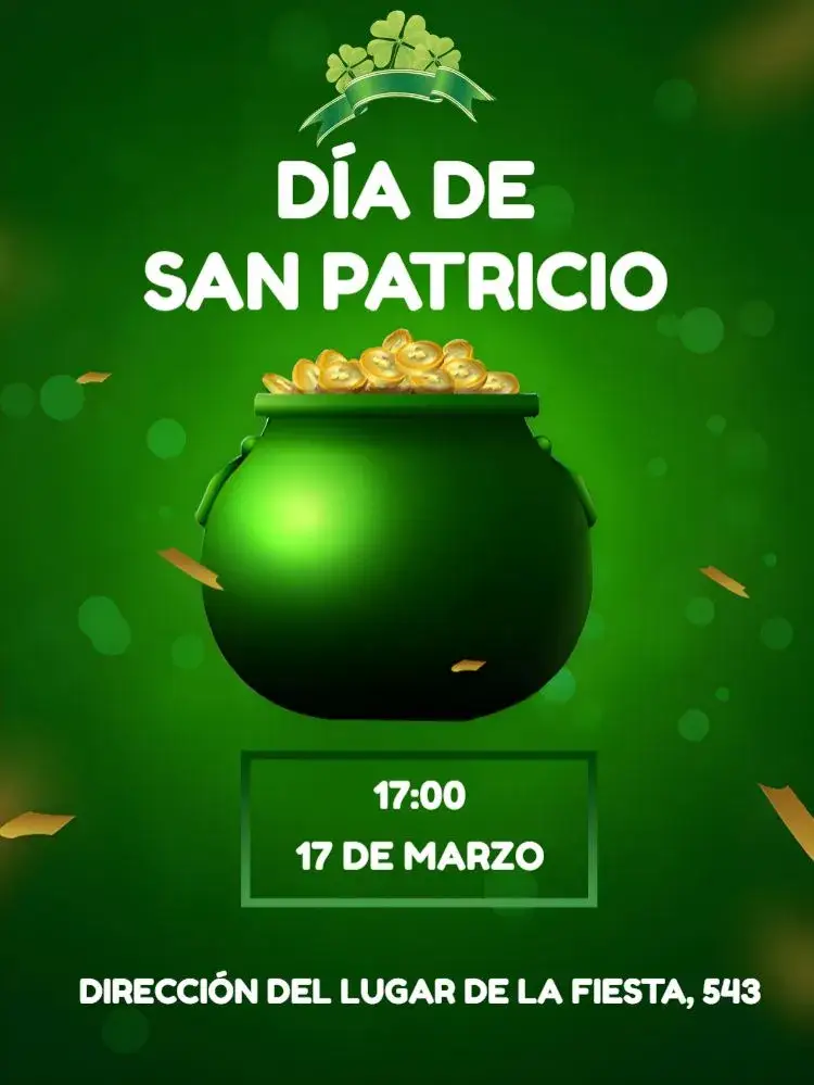 Invitación Día De San Patricio Day – tema Fechas Conmemorativas verde, irlandés, celebración, festivo, tradicional
