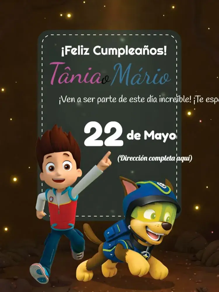 Invitación Patrulla Canina Dibujo