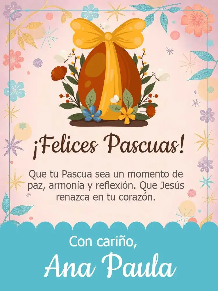 Tarjeta Feliz Pascua Felicitaciones
