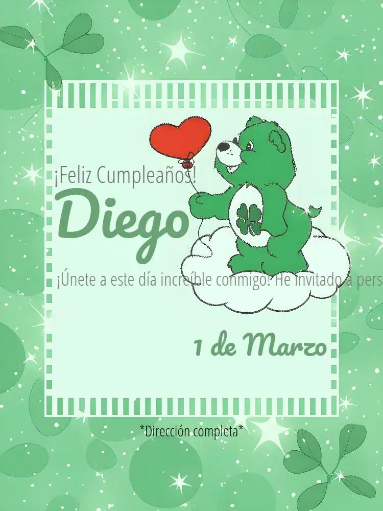 Invitación Osos Cariñosos Online – tema Cumpleaños Infantil colorido, lúdico, infantil, suave, divertido